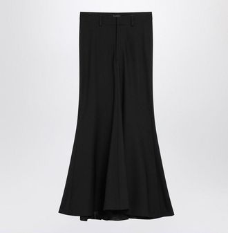 Balenciaga Womens Black Long Wool Skirt - Size EU 36 (Womens)