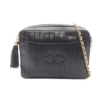 Chanel Pre-owned Mademoiselle Lamsleren Schoudertas - Dames - Pre-owned - Zwart - Maat: ONE Size Leer