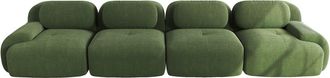 Urban Meuble Gran sof&aacute; modular de 4 plazas de pana verde, dise&ntilde;o moderno