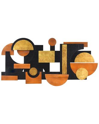 Empire Art Direct Amber Embraces I Handmade Dimensional Solid Wood Abstract Wall Art