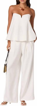 Astr Talulla Strapless Top In White