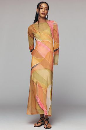 Never Fully Dressed Aria Mesh Maxi Dress