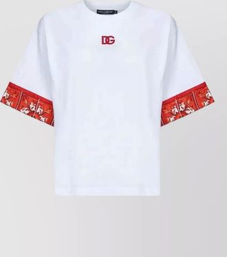 Dolce & Gabbana ribbed majolica print short-sleeve t-shirt