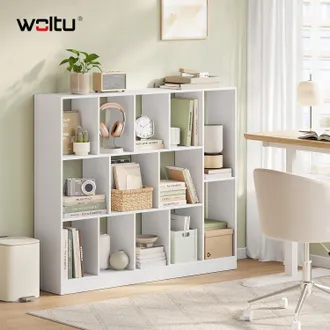 Woltu Woltu Libreria Dal Design Moderno Con 13 Cubi Bianco