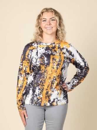 Papillon Womens Abstract Printed Sweater In Multicolor