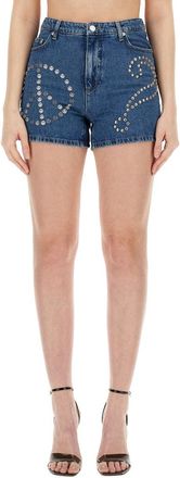 Moschino Denim Bermuda Shorts-Donna