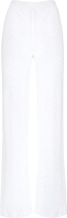 Missoni Pantaloni con motivo a zigzag - Bianco