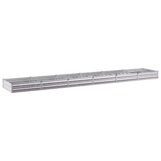 vidaXL Cama De Jard&iacute;n Elevada Plateado 480 X 80 X 24 Cm Galvanizado Vidaxl