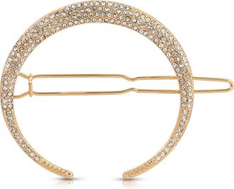 Ettika Single Crescent Crystal Barrette in Gold at Nordstrom