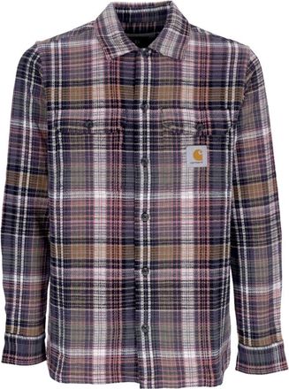 Carhartt Work in Progress Geruite Lange Mouw Shirt Bruin - Heren - Casual Overhemden - Veelkleurig - M - Katoen - Overhemden