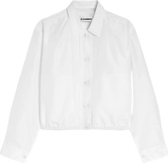 Jil Sander Cropped Blouson Jacket - Dames - Overhemden - Wit - S - Overhemden