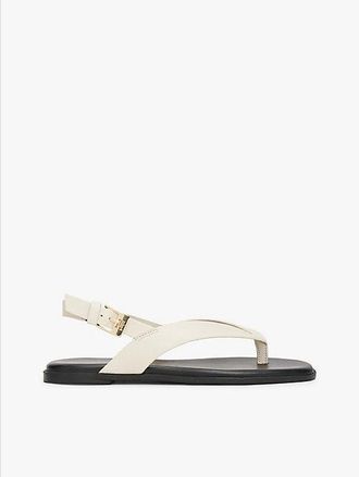 Tommy Hilfiger Leather Colour-Blocked Square Toe Sandals
