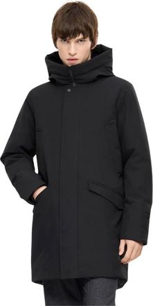 Elvine Alrik Parka - Heren - Mantels - Zwart - Maat: XL Leer