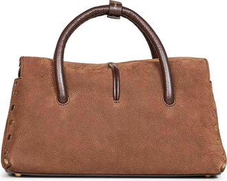 Zanellato Womens Handbag Dotta Small Brown Bovine Leather Handbags Hand Bags