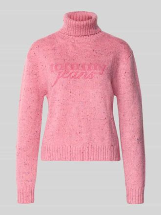 Tommy Jeans Regular Fit Rollkragenpullover mit Wollanteil Modell NEP in Pink, Größe XL