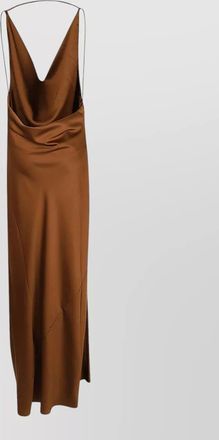 Andamane vera satin maxi dress cowl neckline