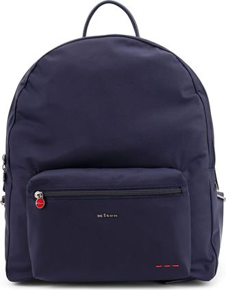 Kiton Ciro Paone Nylon Backpack With Metal Lettering Logo