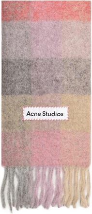 Acne Studios Alpaca Oversized Check Sjaal - unisex - Wintersjaals - Veelkleurig - ONE Size - Wol - Accessoires