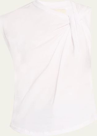 Isabel Marant Nayda Twisted Cap-Sleeve T-Shirt