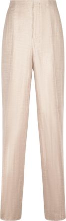 Tagliatore Straight-Leg Trousers with High Waist and Subtle Sheen