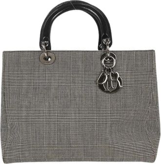 Dior Pre-owned Vintage Lady Dior Tas - Dames - Vintage Handtas - Grijs - ONE Size - Tweed - Vintage