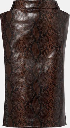 Stella McCartney Gonna midi con stampa serpente