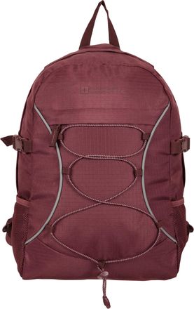 Mountain Warehouse Bolt 18L Backpack - Ripstop Rucksack, Compression Straps Bag - For Travelling Burgundy