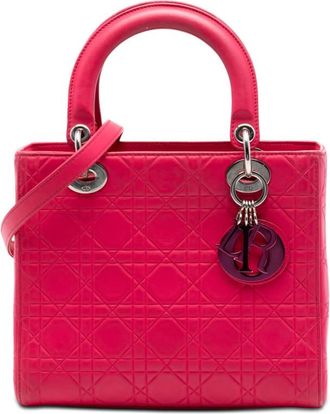 Dior Pre-owned Dior Medium Ultra Matte Calfskin Cannage Embossed Lady Dior Ladies S4F4NIHKCXTEQTDD