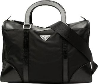 Prada Pre-owned Satchel Bag - Dames - Vintage Handtas - Zwart - ONE Size - Leer - Vintage