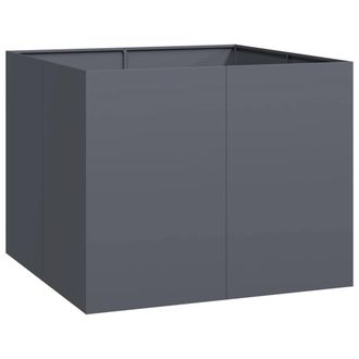 Berkfield Home Planter Anthracite 100x100x80 cm Steel in Dark Grey | Size: 100 x 100 x 80 cm