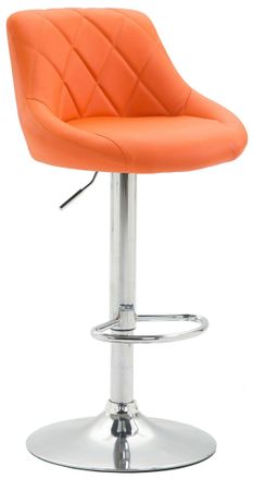 Clp Clp - Taburete De Bar Lazio Naranja Cromado