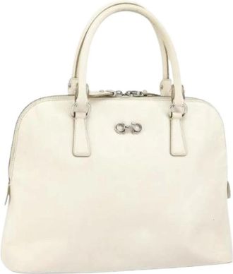 Ferragamo Pre-owned Handbags, female, White, Size: ONE SIZE Pre-owned Leather Handbag