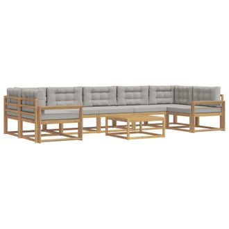 vidaXL Conjunto De Sof&aacute;s De Exterior 6 Pcs Blanco Y Gris Claro Vidaxl