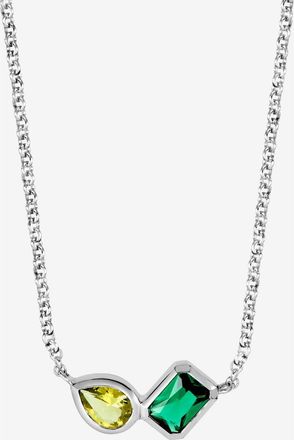 Dower & Hall Green Garnet & Peridot Duo Tutti Frutti Necklace in Sterling Silver at Nordstrom, Size 18