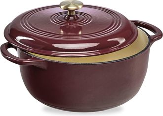 Best Choice Products 7.5 Quart Enamel Cast-Iron Dutch Oven, Heavy-Duty Cookware w/ Dual Handles, Lid