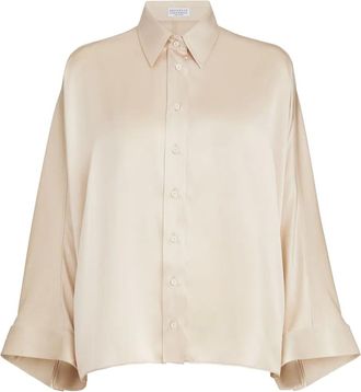 Brunello Cucinelli Overhemd met lange mouwen - Beige