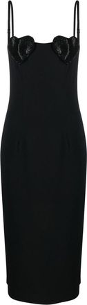 Blumarine Black Rhinestones Embellished Mini Dress
