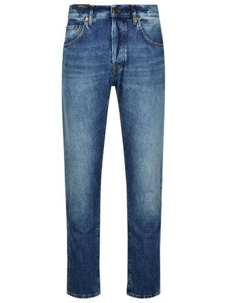 Pantaloni Torino Light Blue Cotton Blend Jeans