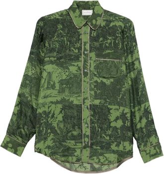 Pierre-Louis Mascia Camicia Aloe Gum - Verde