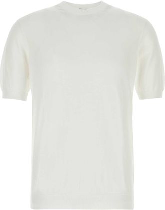 Fedeli White Cotton Sweater