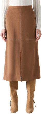 L.k. Bennett Lancy Faux Suede Midi Skirt in Brown at Nordstrom, Size 10 Us