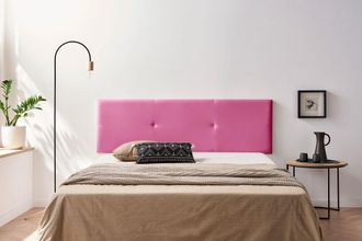 Moonia Cabecero Tapizado Alma Polipiel 100x50x5 Cm - Rosa - Moonia