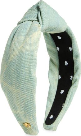 Lele Sadoughi Denim Knotted Headband in Faded Denim at Nordstrom