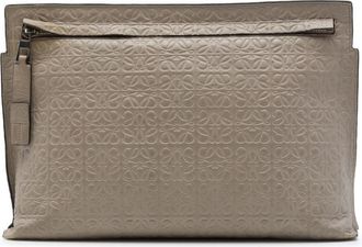 Loewe Pre-owned Loewe Embossed Anagram Leather Repeat T Clutch Ladies 70D8DFI1VZEOG1Z6