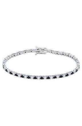Suzy Levian Pav&eacute; Tennis Bracelet in Black at Nordstrom Rack