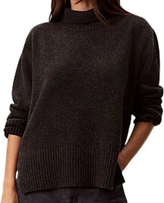 Calvin Klein Jersey de cuello alto de lana de lujo - Knitwear - Mujer - Gris - XS