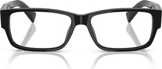 Prada 0pr B09v Glossy Black Acetate Rectangular Sunglasses