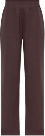 Moncler Broeken, Dames, Bruin, M, Rechte sweatpants
