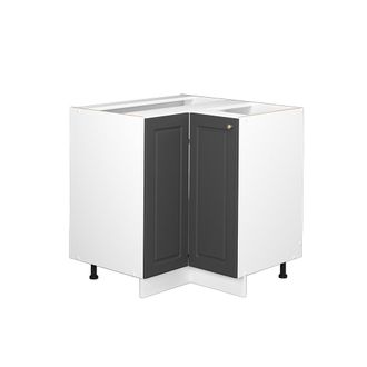 Vicco Armario De Esquina Fame-line, Antracita-oro, 80.5 Cm Sin Encimera