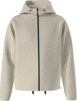 Napapijri Hoodies & sweatvesten, Heren, Beige, S, Wol, Tires Fleece Hoodie met volledige rits